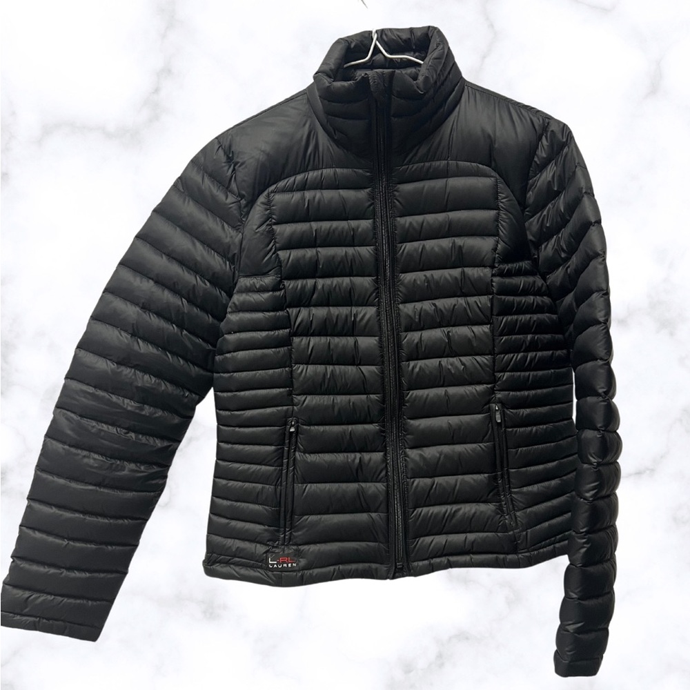 Ralph Laurent Active Black Down Lightweight Quilted Puffer Jacket Coat size M